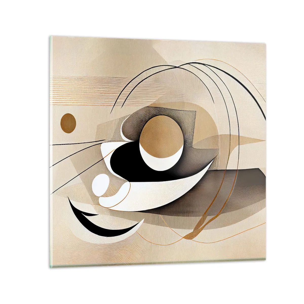 Glasbild - Bild auf glas - Komposition: die Essenz des Wortes - 70x70 cm