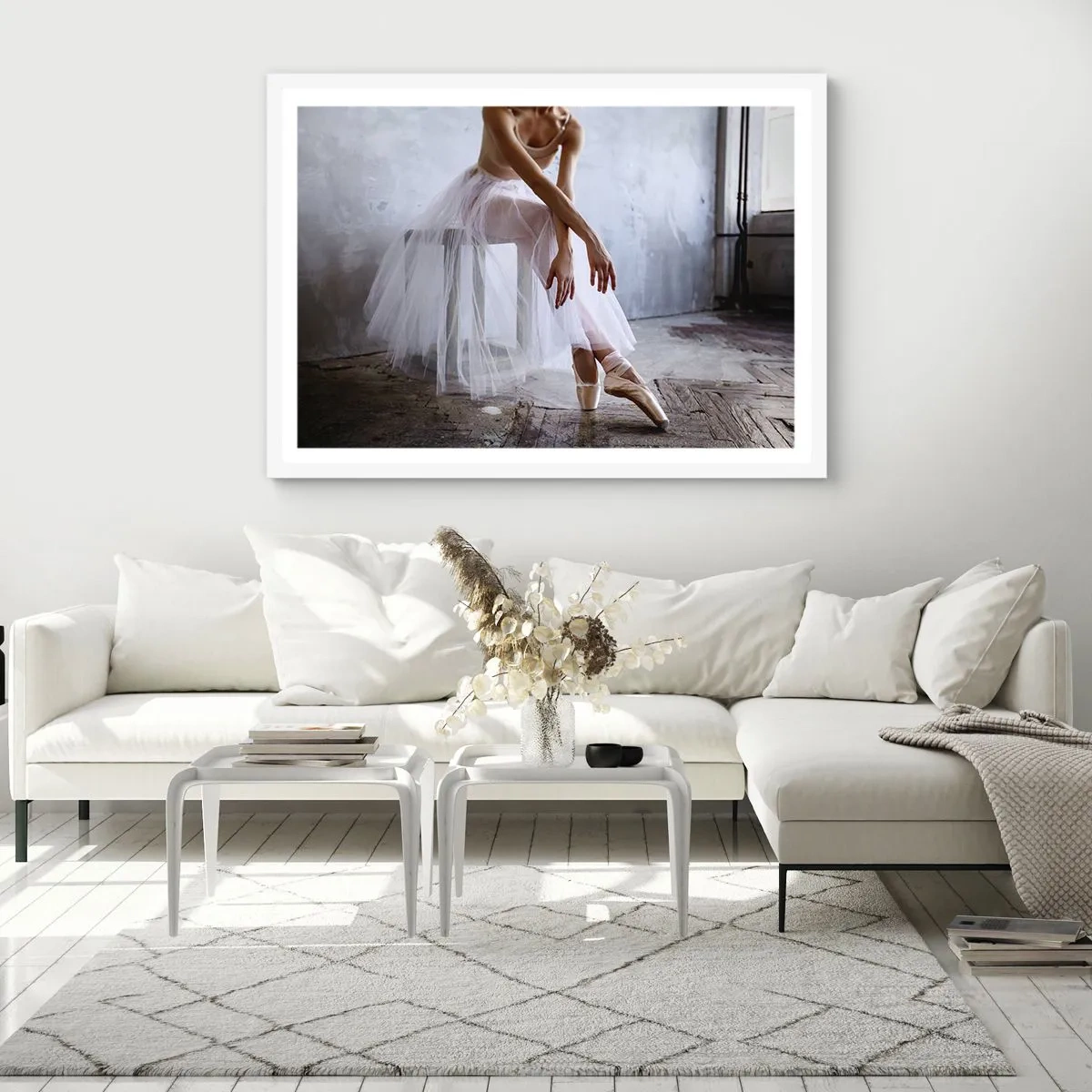 Poster in einem weißen Rahmen - Bevor die Rampe leuchtet - 40x30 cm