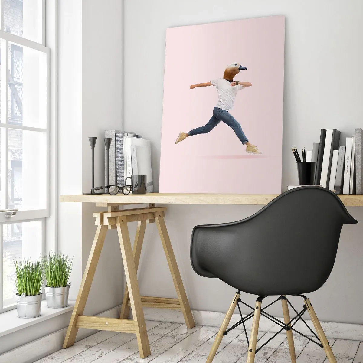 Glasbild - Bild auf glas - Eine Prise Absurdität - 50x70cm - Eine Prise Absurdität - Moderne Wanddekoration für Wohnzimmer und Schlafzimmer ARTTOR