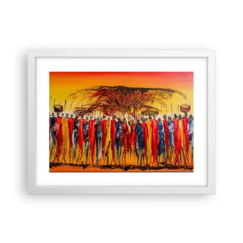 Poster in einem weißen Rahmen - Dort, dort, dort gehen sie - 40x30 cm