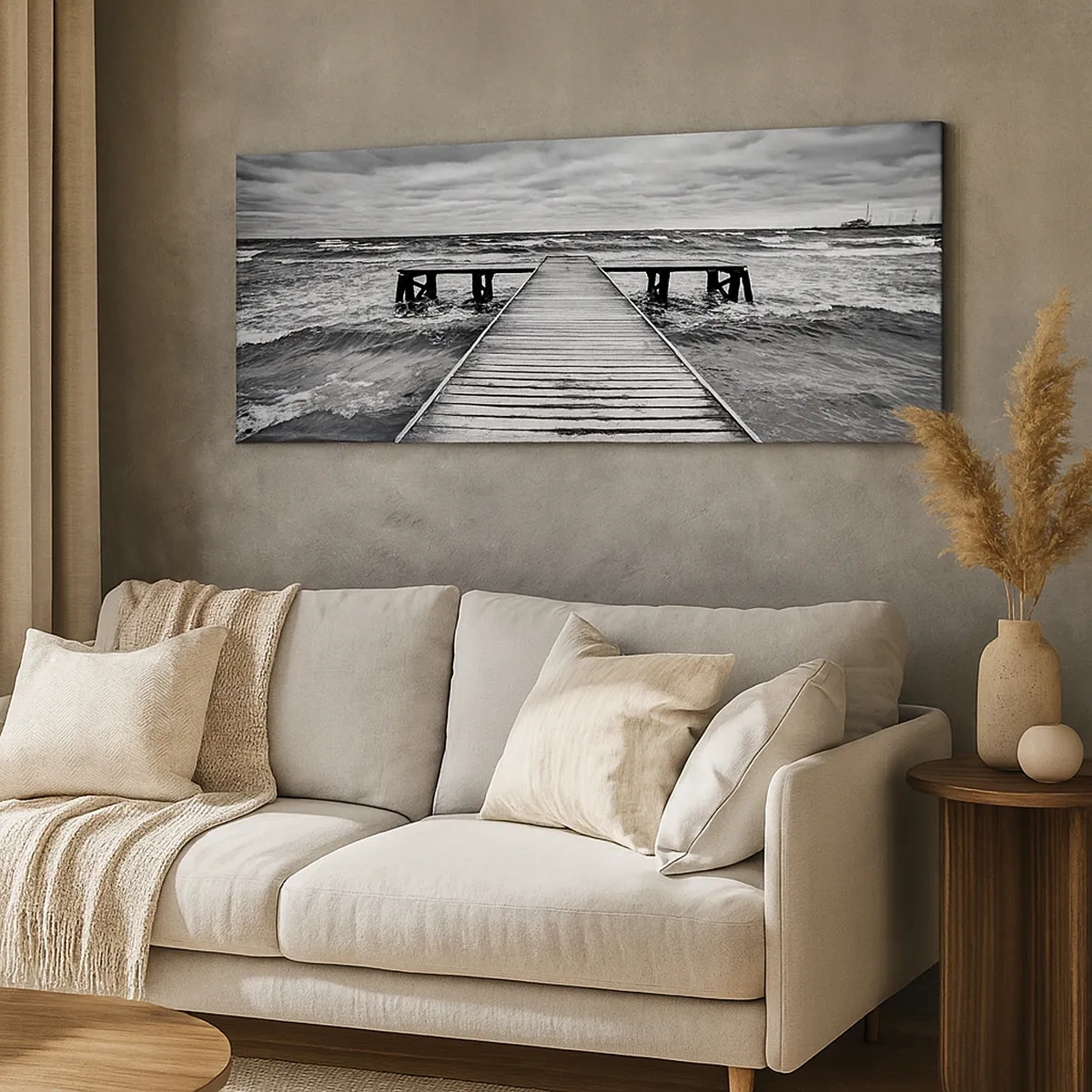 Bild auf Leinwand - Leinwandbild - Ich warte darauf, dass der Wind wegjagt... - 30x30 cm