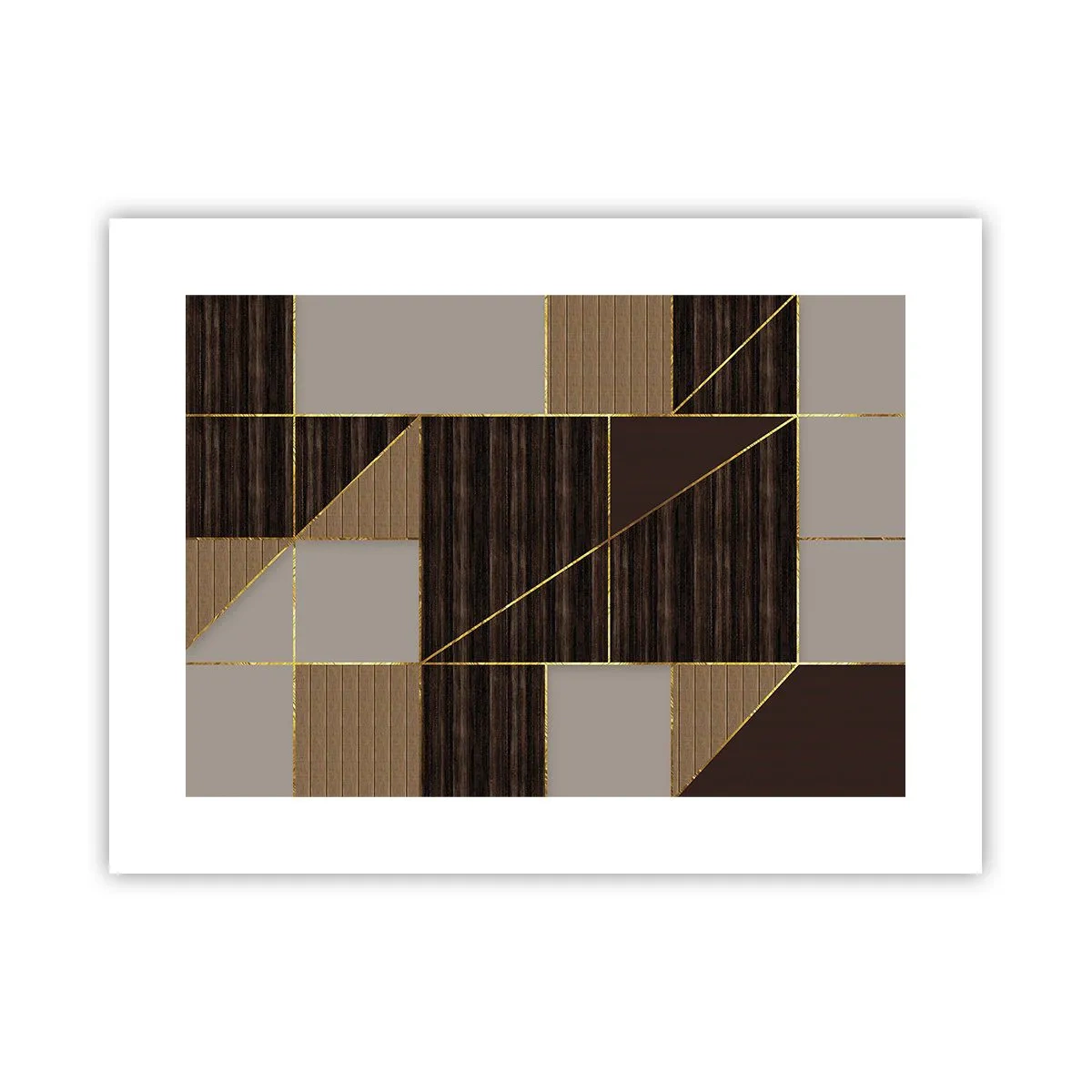 Poster - Ein Mosaik aus Braun und Gold - 40x30 cm