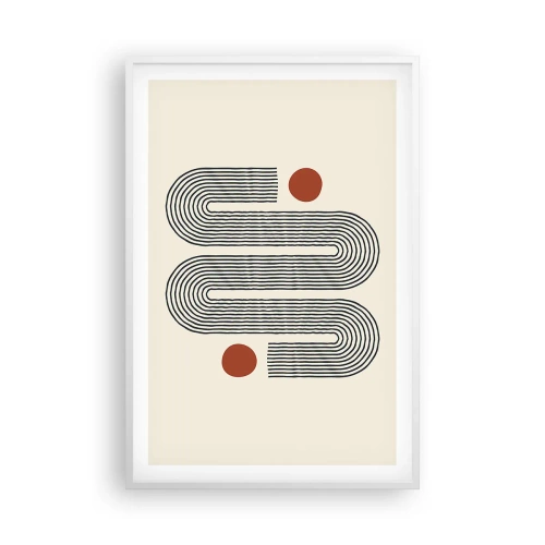 Poster in einem weißen Rahmen - Vom Anfang bis zum Ende - 61x91 cm