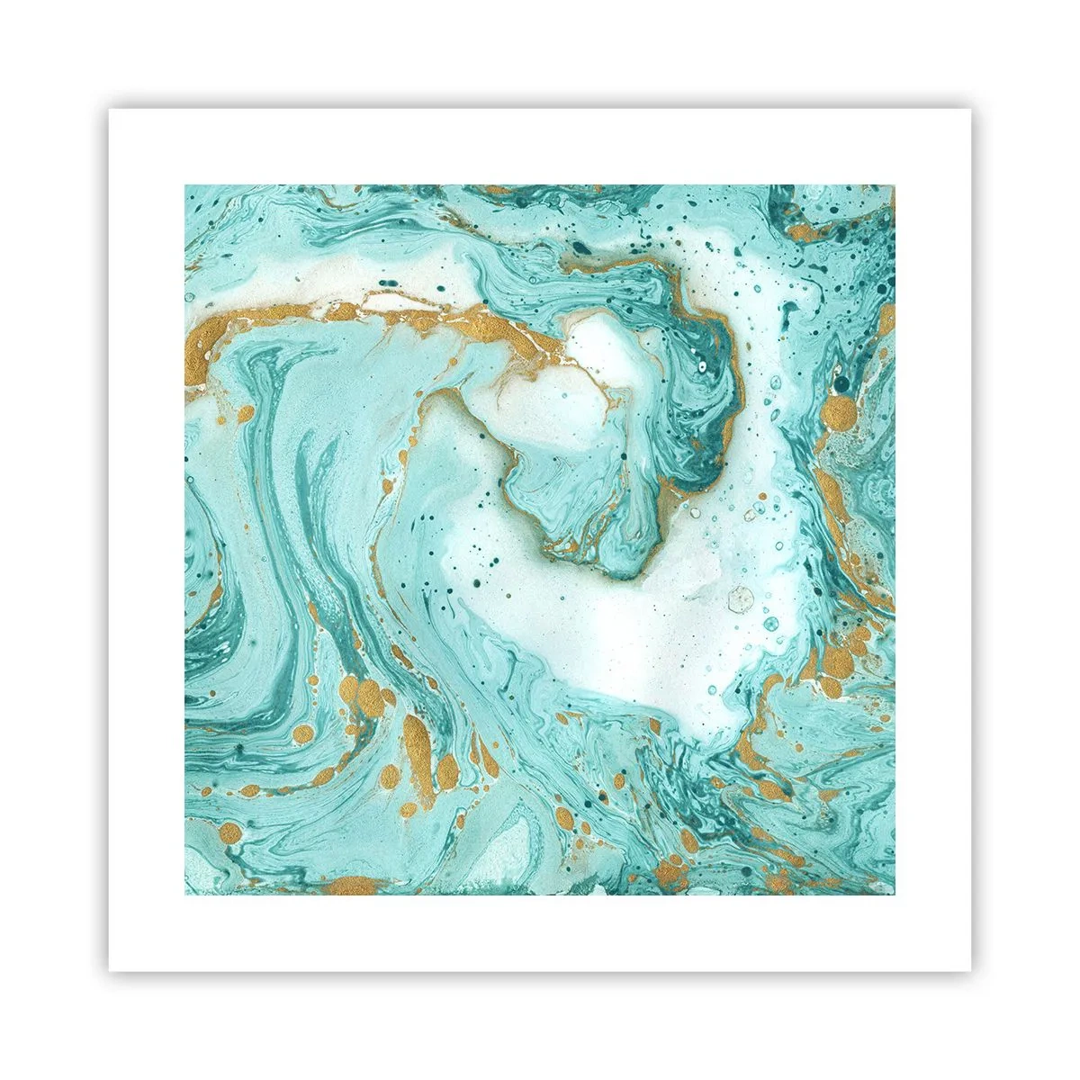 Poster - Unter der großen Welle der Edo-Ära - 40x40 cm