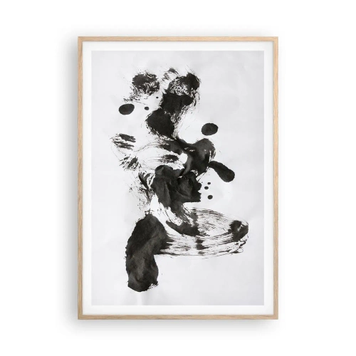 Poster in einem Rahmen aus heller Eiche - Obwohl das Wahnsinn ist, steckt darin eine Methode? - 70x100 cm