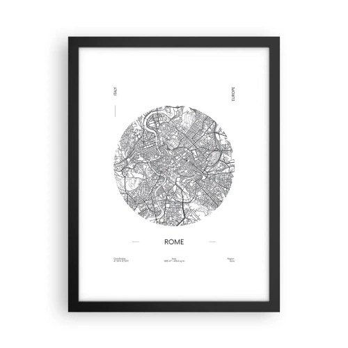 Poster in einem schwarzem Rahmen - Anatomie von Rom - 30x40 cm