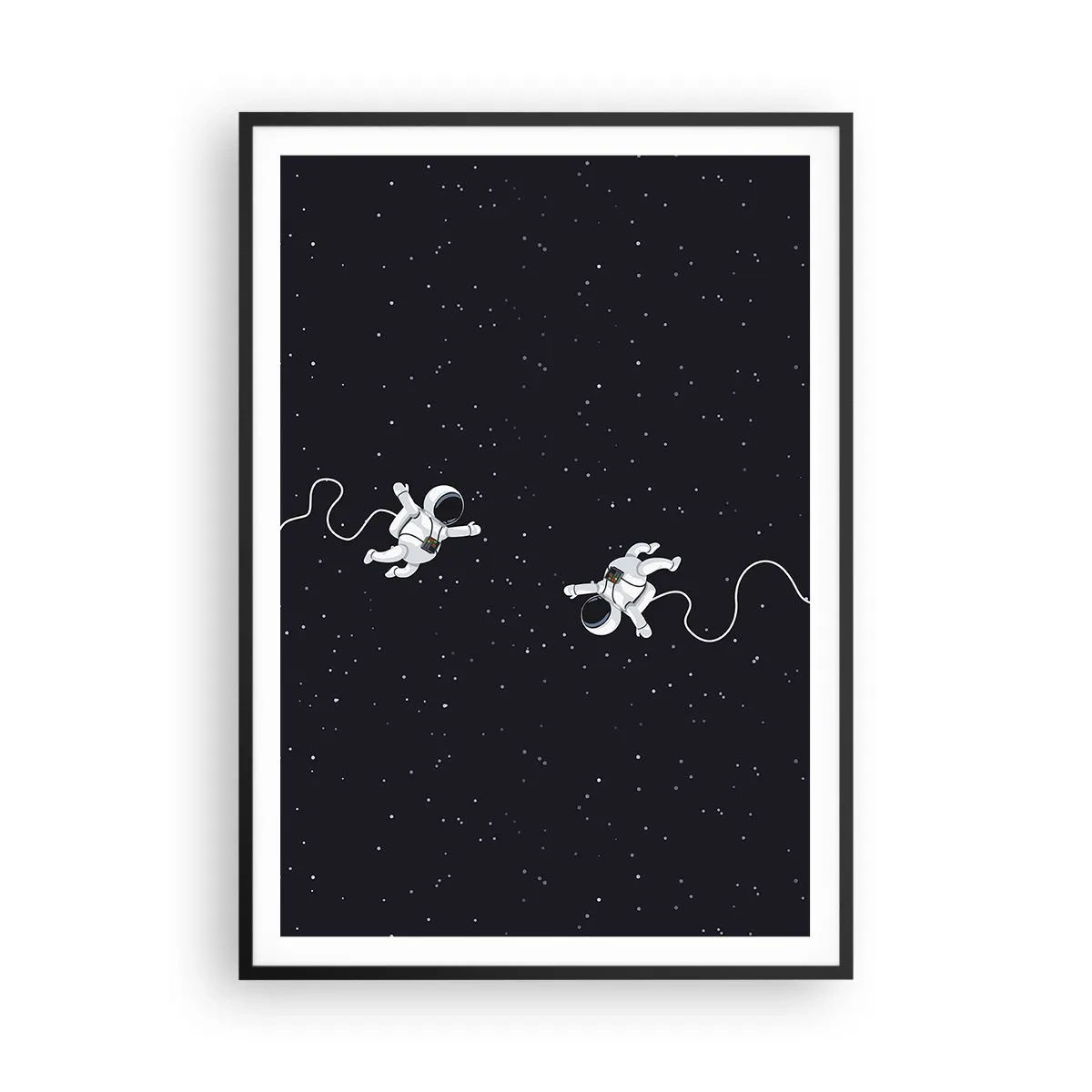 Poster in einem schwarzem Rahmen - Kosmischer Tanz - 70x100 cm