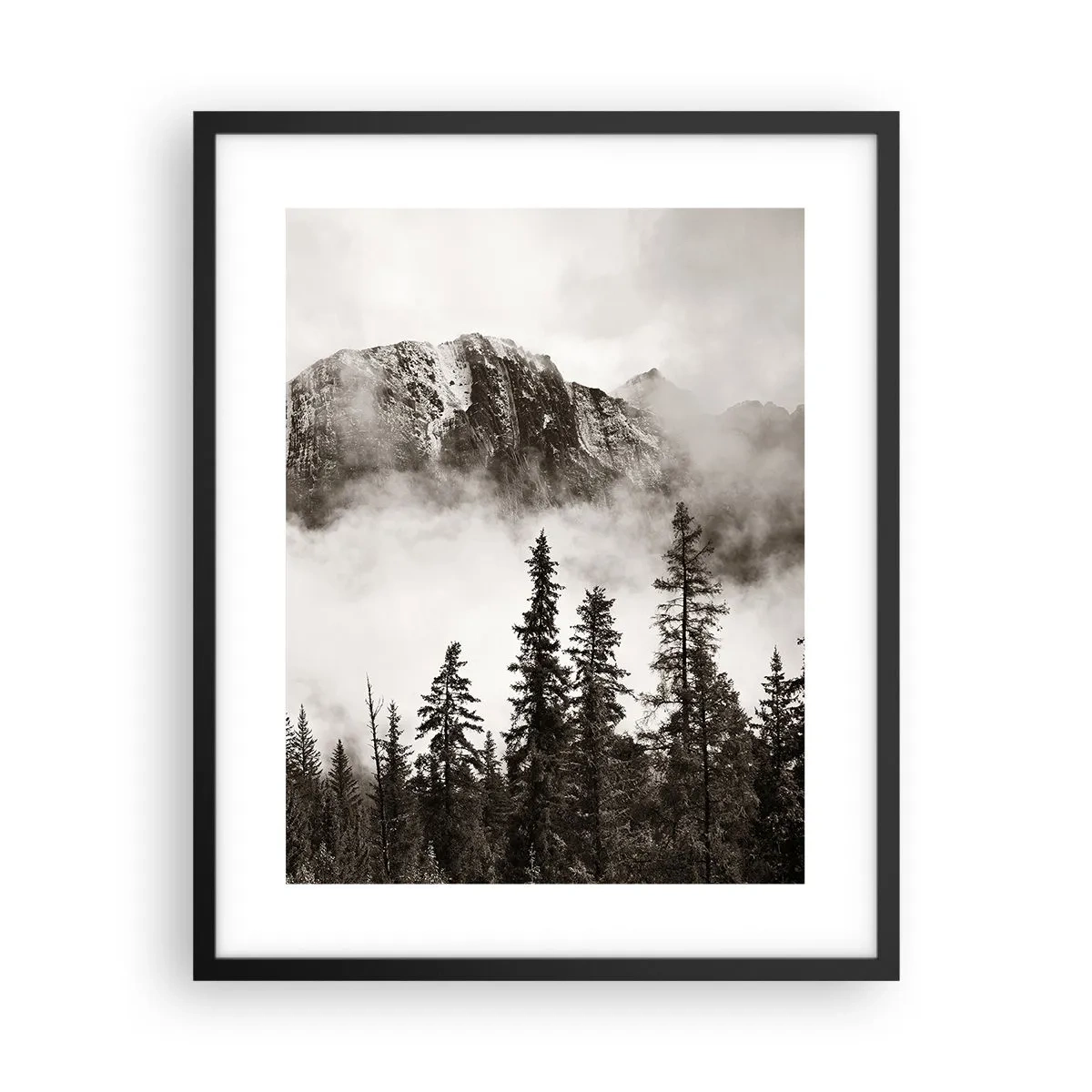 Poster in einem schwarzem Rahmen - Lineal aus Granit - 40x50 cm