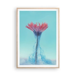 Poster in einem Rahmen aus heller Eiche - In einer belebenden Umarmung - 70x100 cm