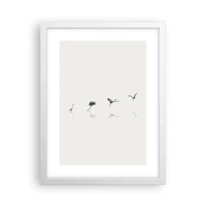 Poster in einem weißen Rahmen - Vier einfache Schritte - 30x40 cm