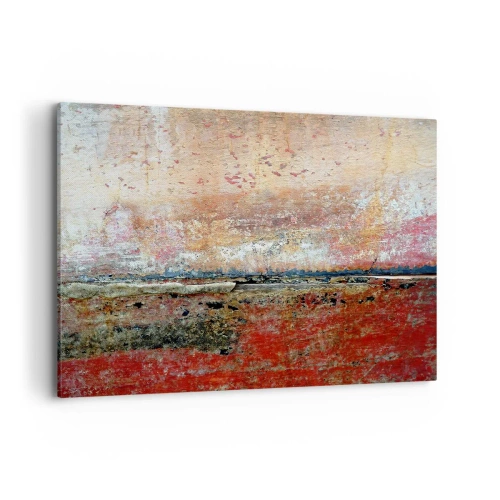 Bild auf Leinwand - Leinwandbild - Eine abstrakte Komposition, inspiriert vom Meer und der Natur. - 120x80cm - Vielleicht liegt es am Meer - Moderne Wanddekoration für Wohnzimmer und Schlafzimmer ARTTOR