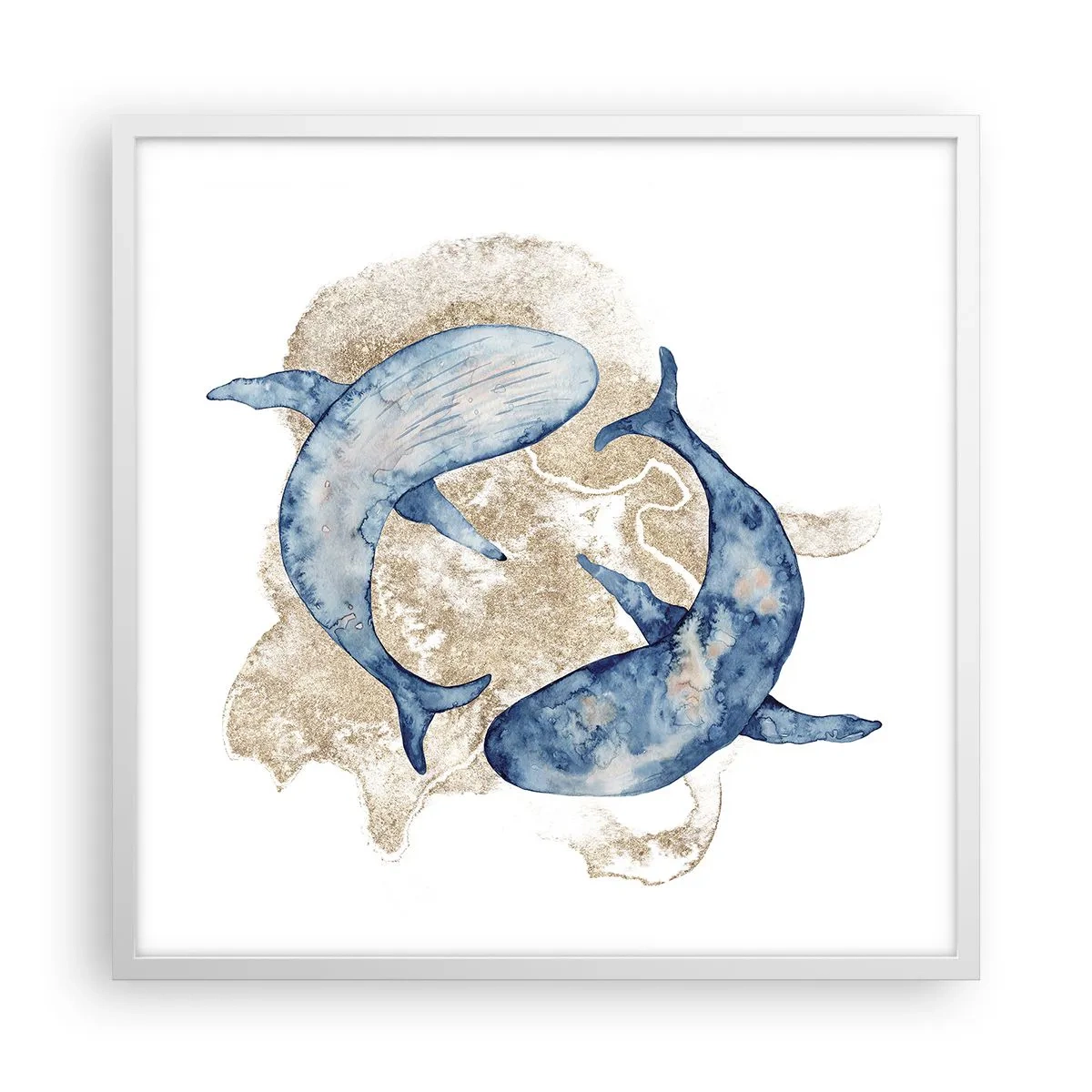 Poster in einem weißen Rahmen - Freundschaft oder Liebe? - 60x60 cm