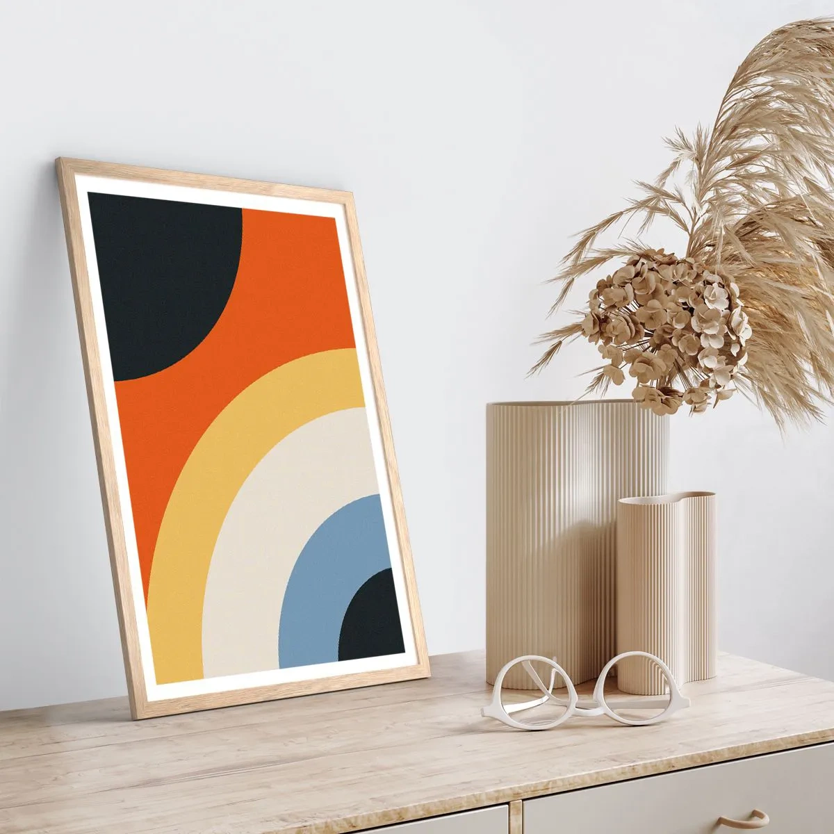 Poster in einem Rahmen aus heller Eiche - Zu mir selbst - 50x70 cm