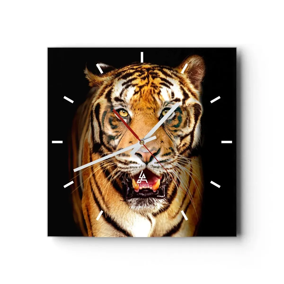 Wanduhr - Glasuhr - Wild im Herzen - 40x40 cm