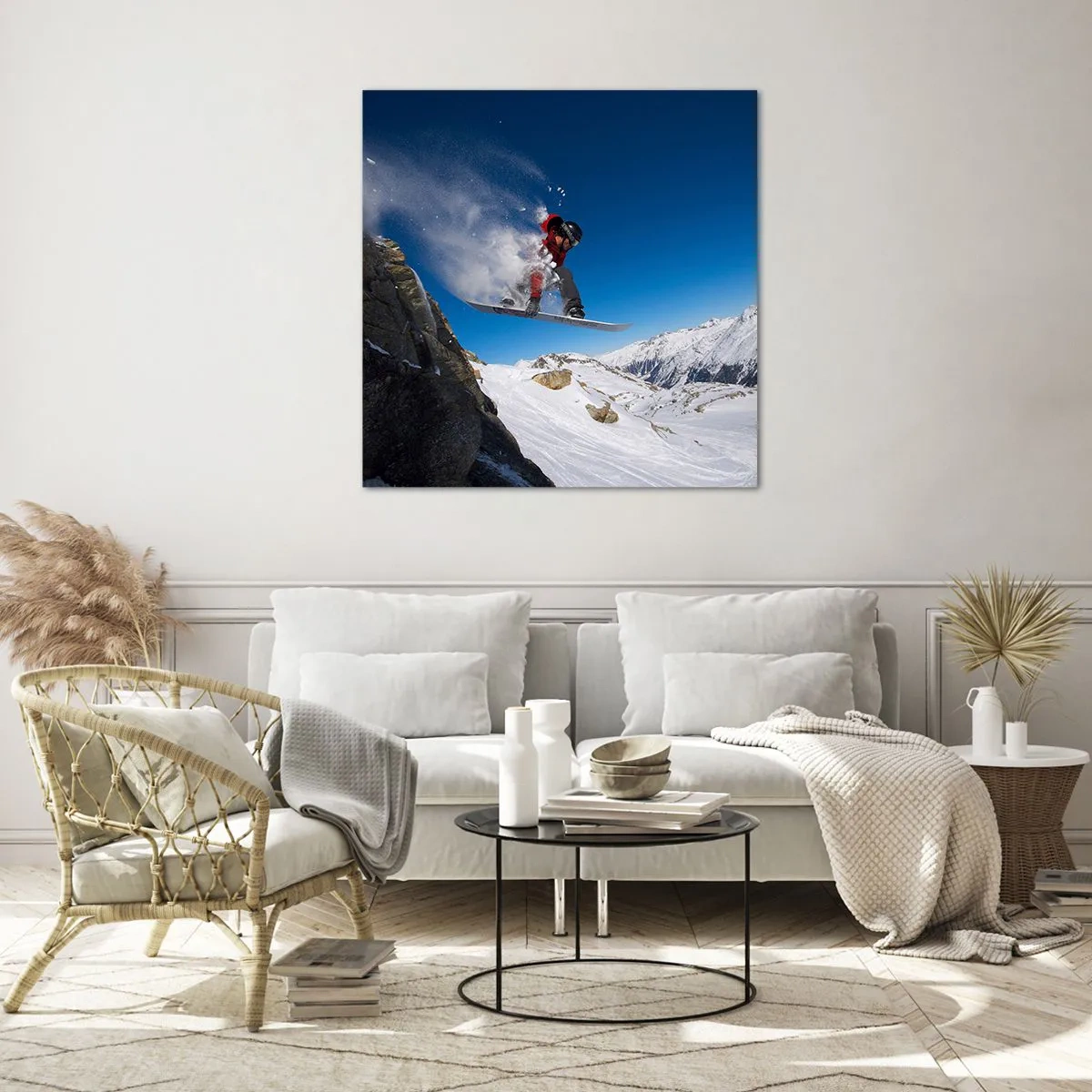 Glasbild - Bild auf glas - Und du wurdest Teil des Raums - 70x70 cm