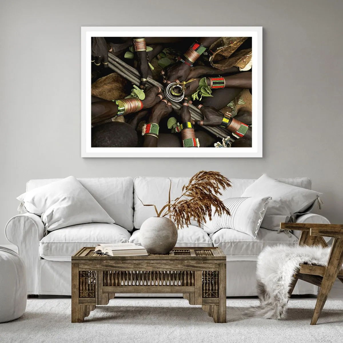 Poster in einem weißen Rahmen - Wir sind zusammen - 40x40 cm