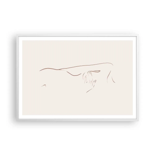 Poster in einem weißen Rahmen - Die Form des Verlangens - 100x70 cm