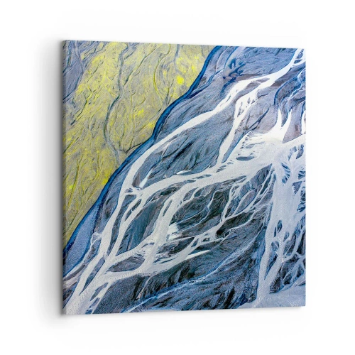 Bild auf Leinwand - Leinwandbild - Felsmalereien der Natur - 50x50 cm