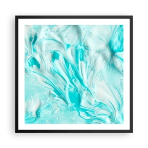 Poster in einem schwarzem Rahmen - Für immer zusammen - 60x60 cm