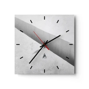 Wanduhr - Glasuhr - Klares Ziel - 40x40 cm