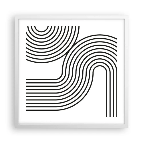 Poster in einem weißen Rahmen - An der Kurve - 50x50 cm