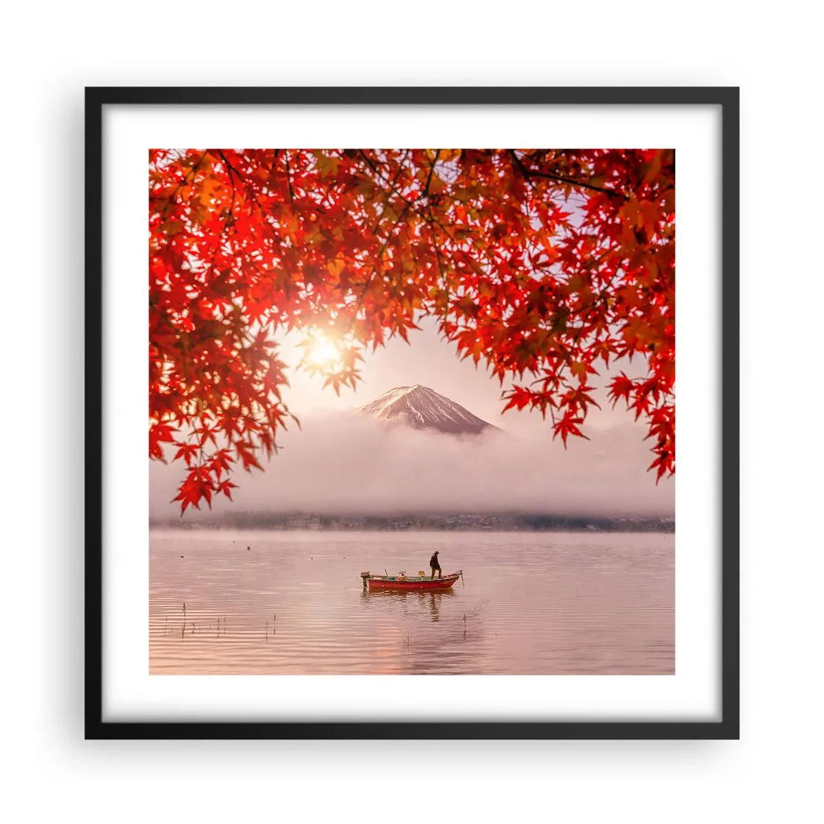 Poster in einem schwarzem Rahmen - Im japanischen Klima - 50x50 cm