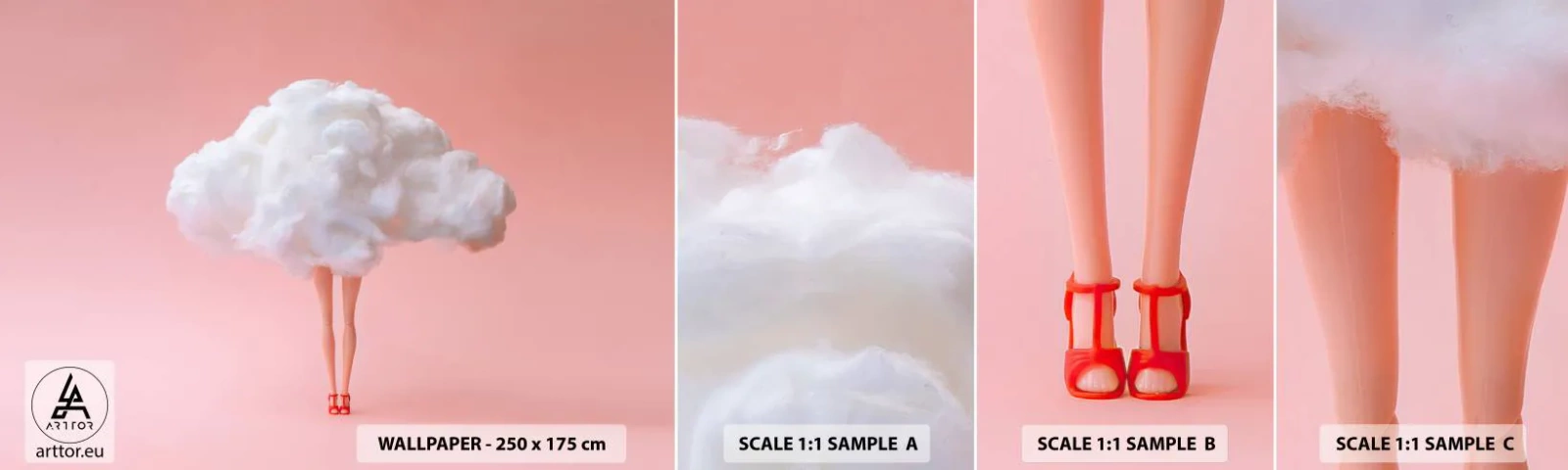 Fototapetenmuster Standard Eco - Süßes Versprechen - Abstraktion, Frau, Frauenbeine - 100x30 cm