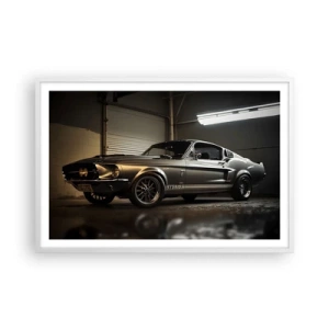 Poster in einem weißen Rahmen - Zurück in die Vergangenheit - 91x61 cm