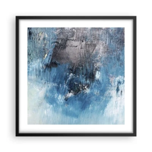 Poster in einem schwarzem Rahmen - Rhapsodie in Blau - 50x50 cm