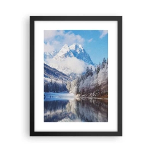 Poster in einem schwarzem Rahmen - Schneefang - 30x40 cm