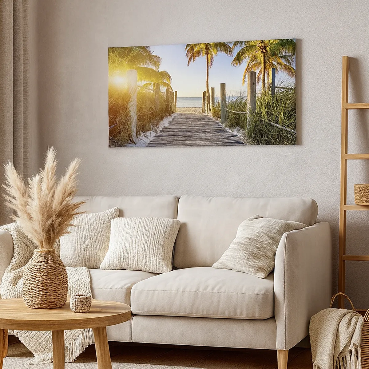 Bild auf Leinwand - Leinwandbild - Direkt ins Paradies - 30x30 cm