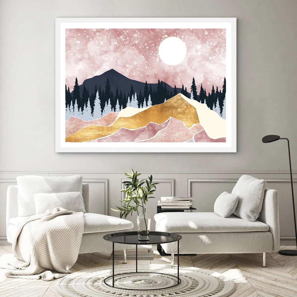 Poster in einem weißen Rahmen - Nachtwache - 91x61 cm