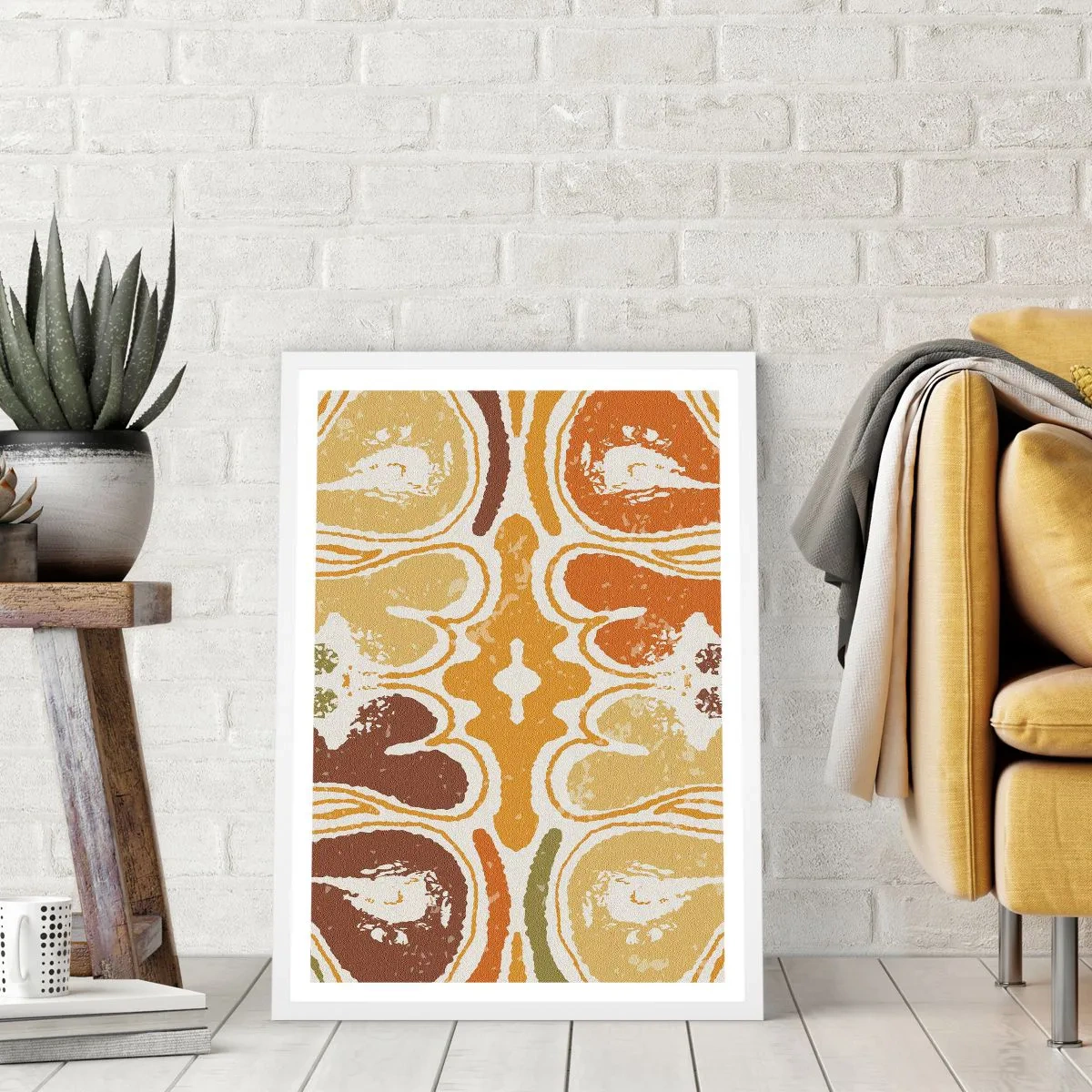 Poster in einem weißen Rahmen - Sentimentale Abstraktion - 40x50 cm