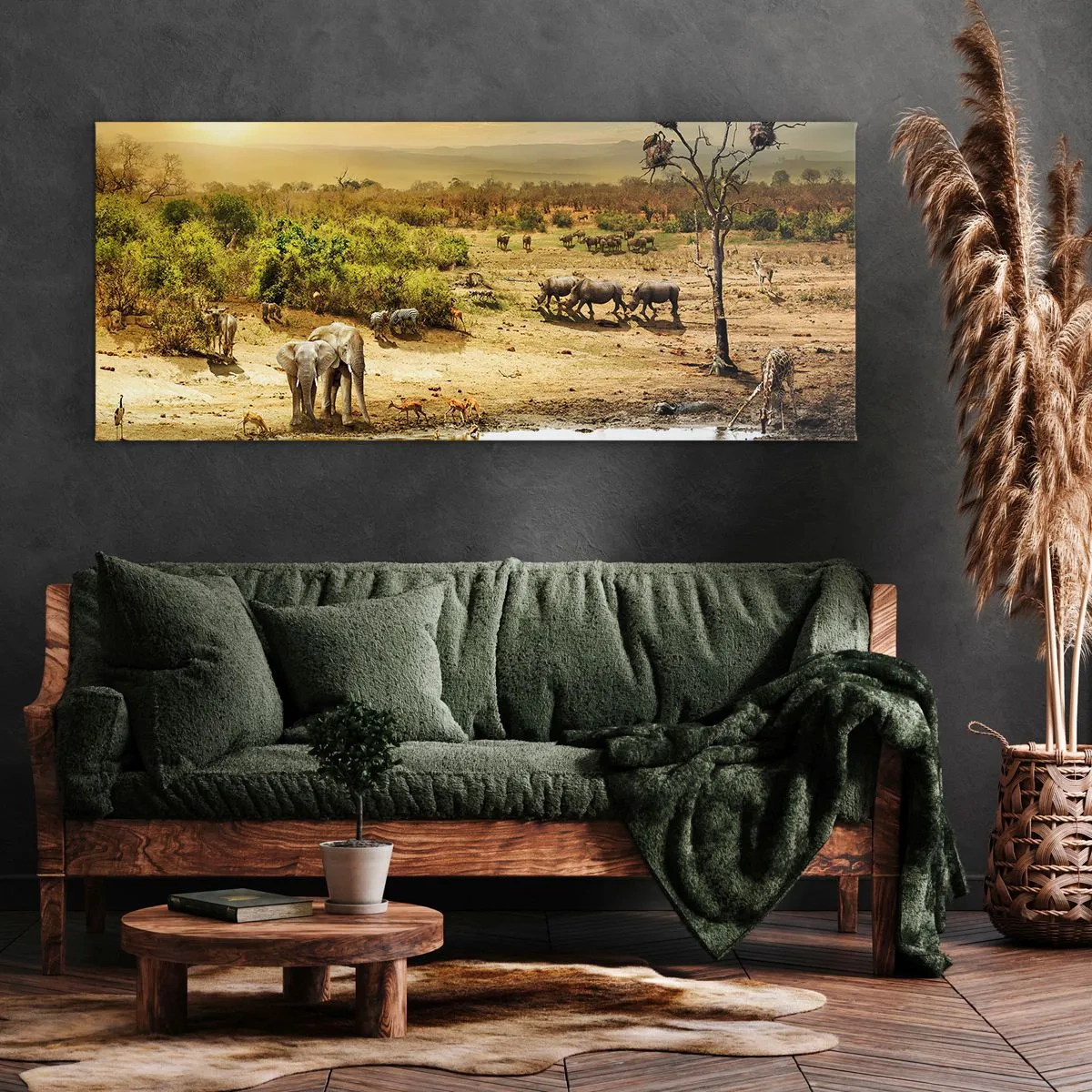 Bild auf Leinwand - Leinwandbild - Ein Fluss floss aus Eden ... - 100x40 cm