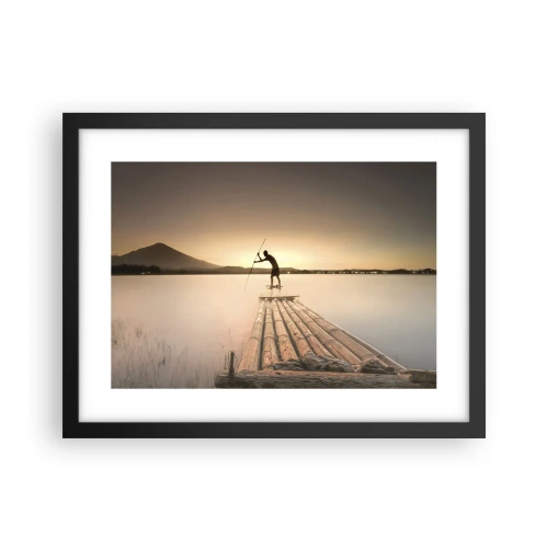 Poster in einem schwarzem Rahmen - Vor dem schlafen gehen - 40x30 cm
