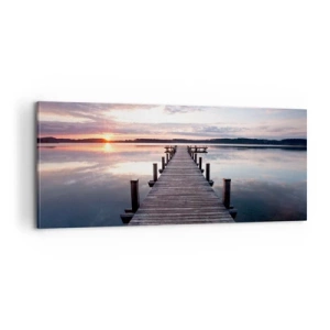 Bild auf Leinwand - Leinwandbild - Eine stille Grenze zwischen Tag und Nacht - 100x40 cm