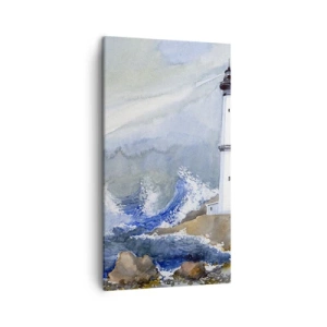 Bild auf Leinwand - Leinwandbild - Gegen die Dunkelheit und den Sturm - 45x80 cm