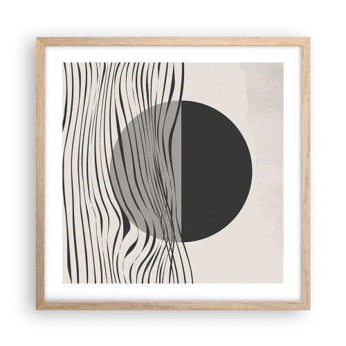 Poster in einem Rahmen aus heller Eiche - Halbe Komposition - 50x50 cm