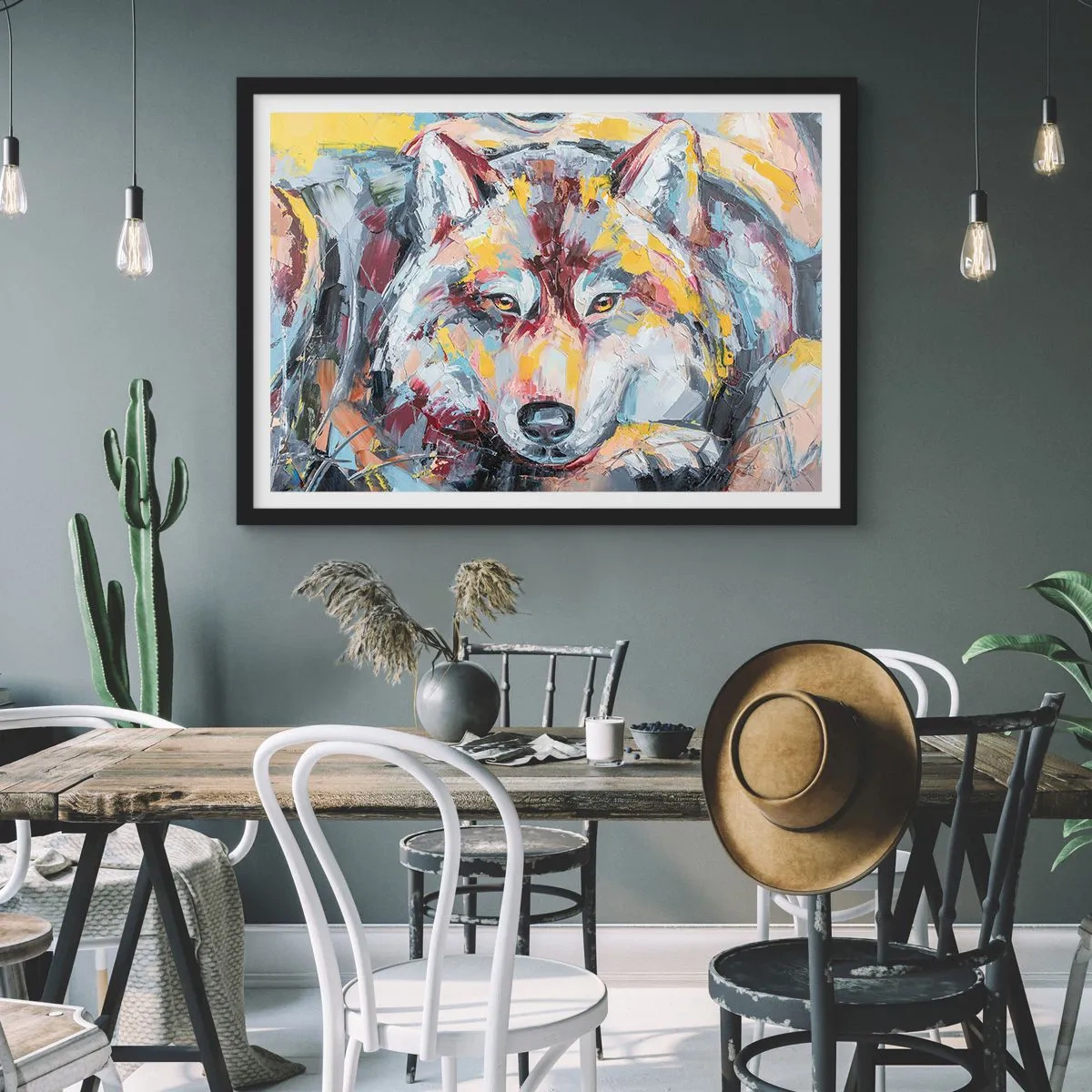 Poster in einem schwarzem Rahmen - Seelenfrieden unter den Lieben - 50x40 cm