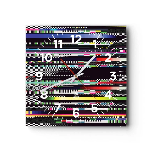 Wanduhr - Glasuhr - Das Kontrollbild der Realität - 40x40 cm