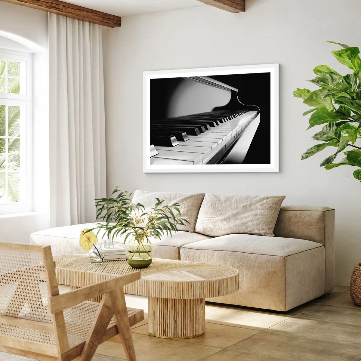 Poster in einem weißen Rahmen - Harmonie von Formen und Farben - 40x30 cm