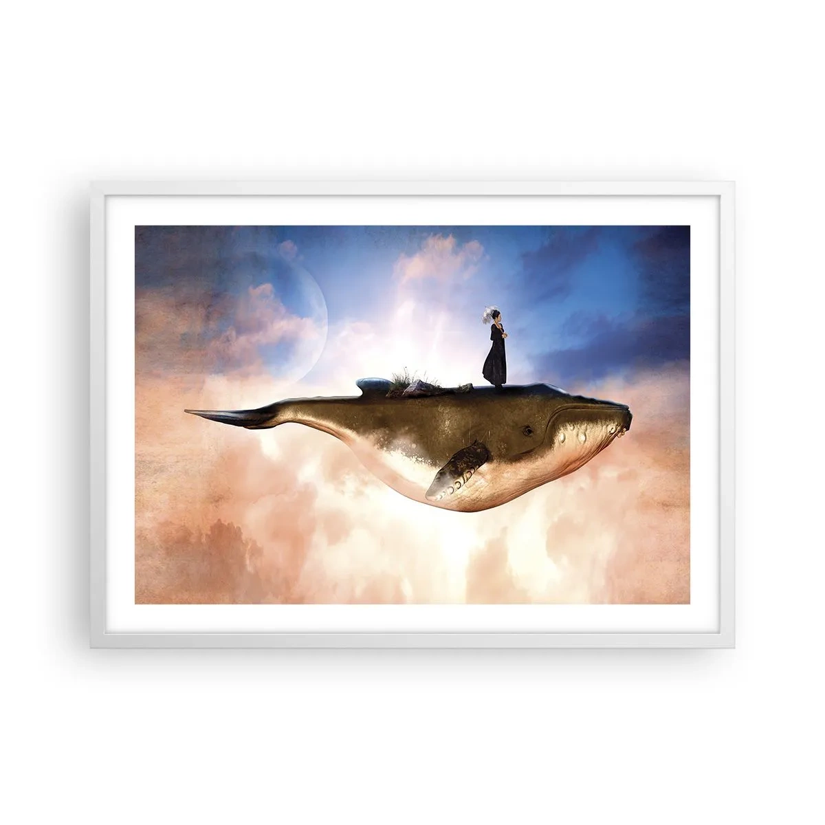 Poster in einem weißen Rahmen - Eine echte Reise - 70x50 cm