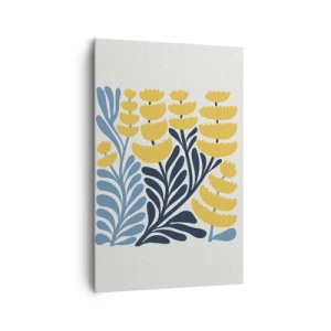 Bild auf Leinwand - Leinwandbild - Sonniges Blumenbeet - 80x120 cm