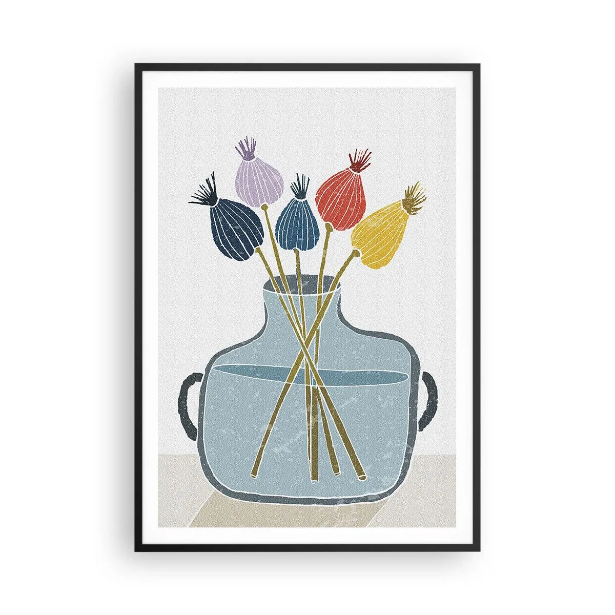 Poster in einem schwarzem Rahmen - Es ist mucksmäuschenstill - 70x100 cm