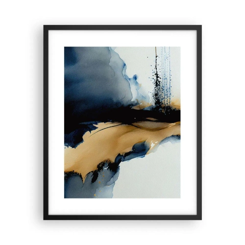 Poster in einem schwarzem Rahmen - Hinter dem Vorhang - 40x50 cm