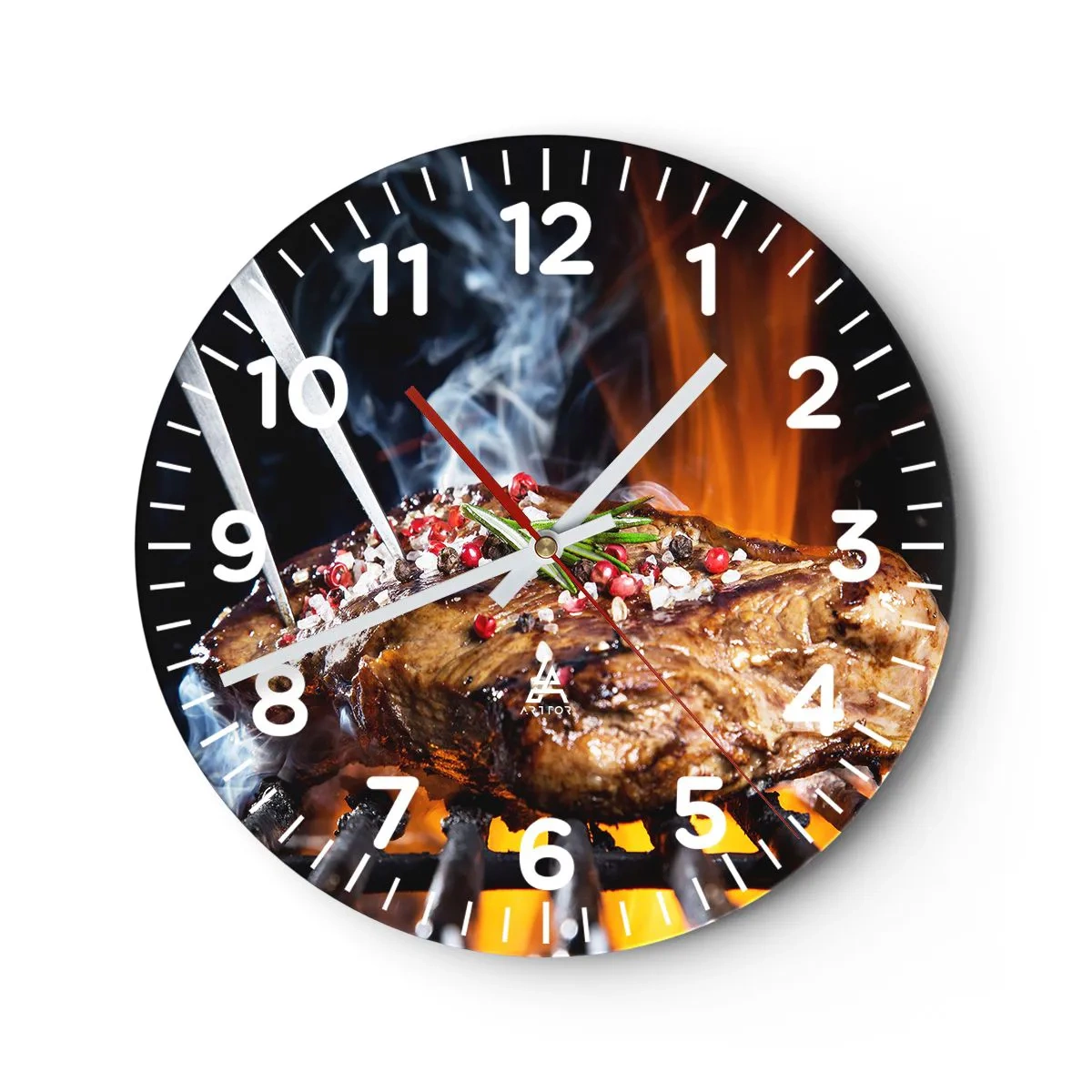 Wanduhr - Glasuhr - Saftig und duftend - 30x30 cm