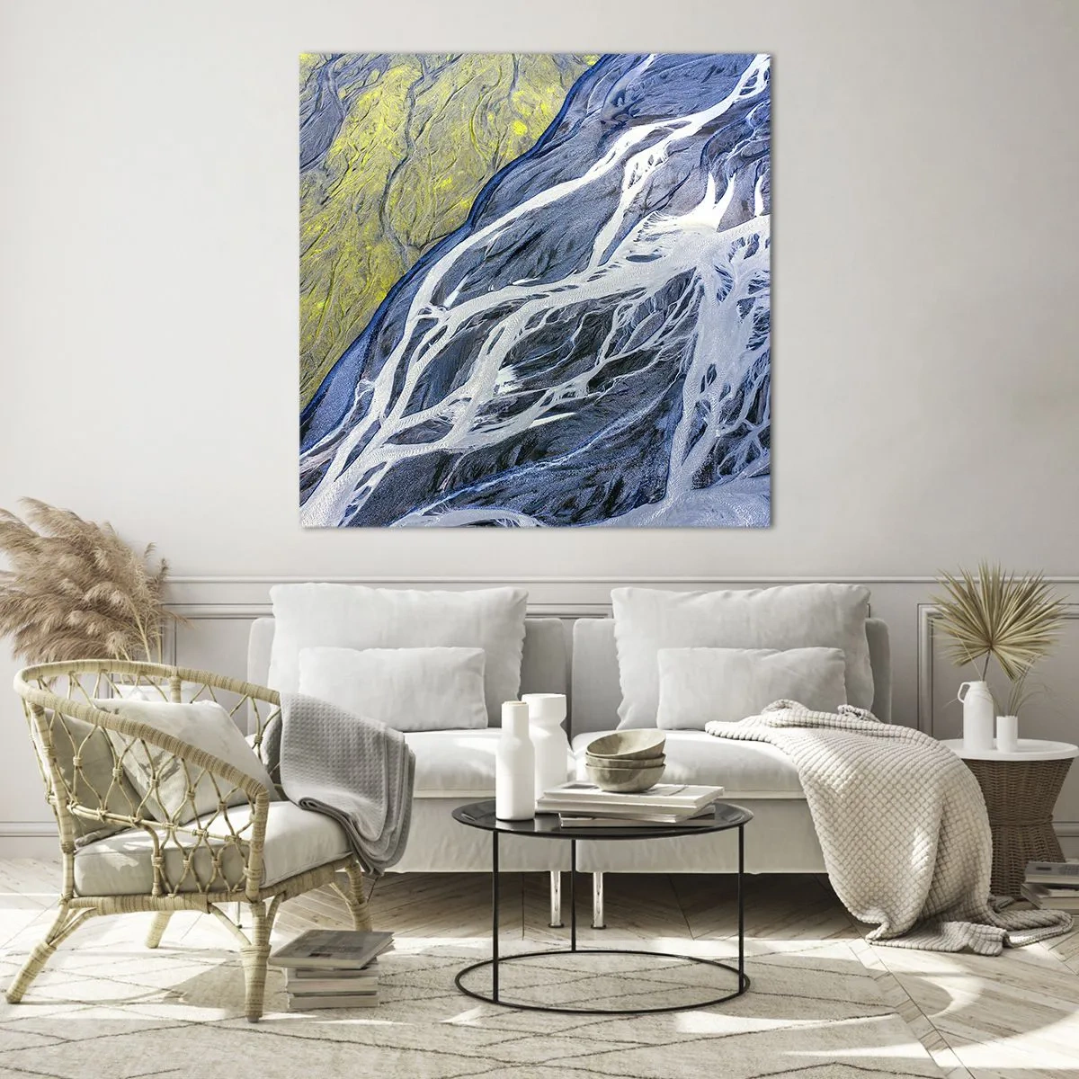 Glasbild - Bild auf glas - Felsmalereien der Natur - 70x70 cm