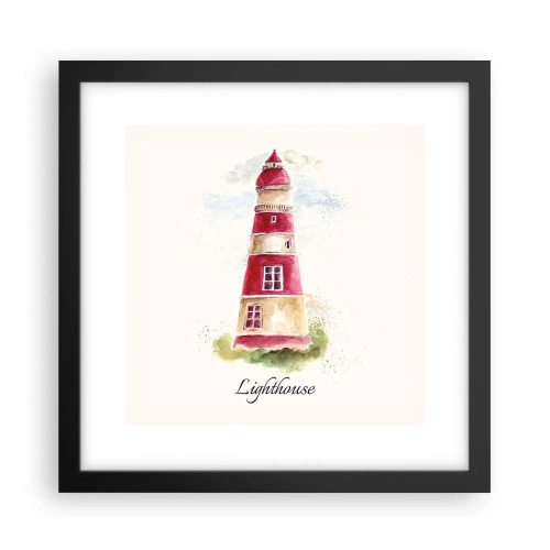 Poster in einem schwarzem Rahmen - Das Wetter ringsum ist immer gut - 30x30 cm