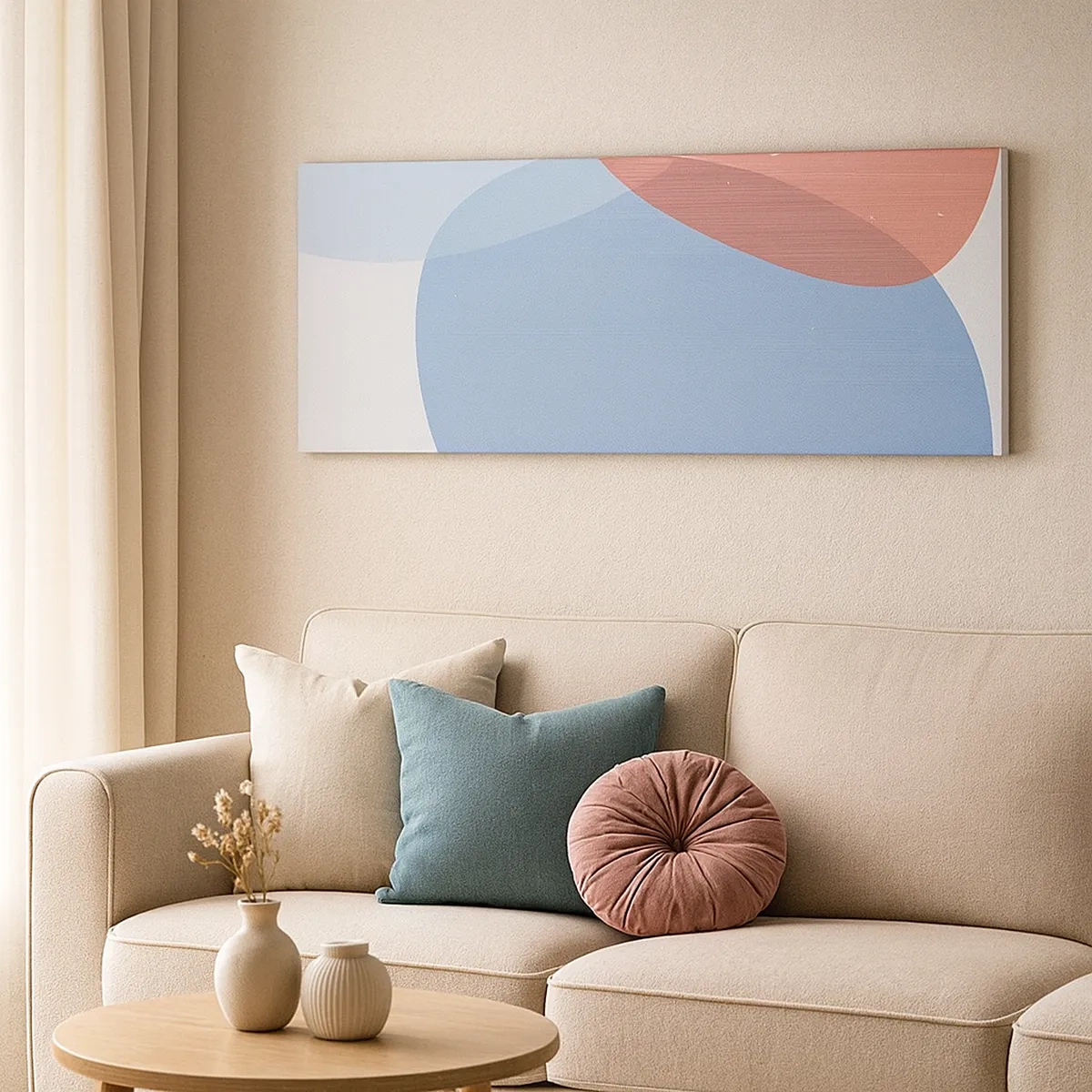 Bild auf Leinwand - Leinwandbild - Pastellbeziehungen - 30x30 cm