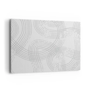 Bild auf Leinwand - Leinwandbild - Ein subtiles Muster mit verwobenen Linien in hellen Farbtönen - 100x70cm - Es gibt keinen einfachen Weg - Moderne Wanddekoration für Wohnzimmer und Schlafzimmer ARTTOR